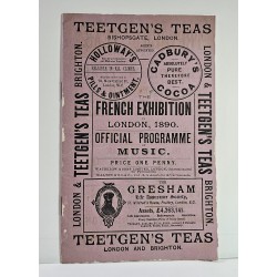 TEETGEN'S TEAS OFFICIAL PROGRAMME THE FRENCH EXIBITION 1890  ORIGINALE